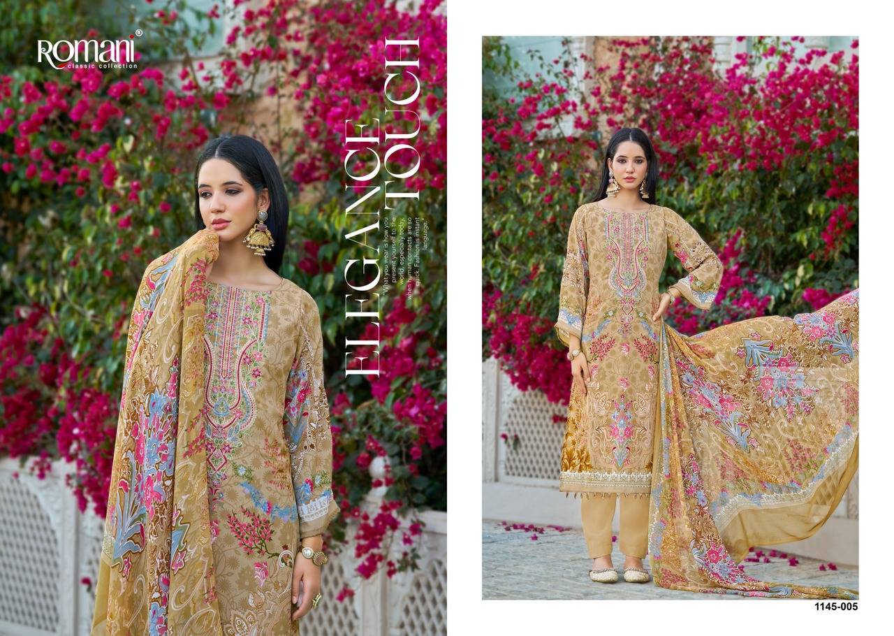 AARZU VOL 31 by ROMANI 1145 001 TO 1145 008 Series Beautiful Festive Suits Stylish Fancy Colourful Casual Wear & Ethnic Wear Soft Cotton Print Dresses At Wholesale Price